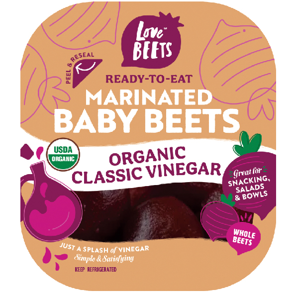 Love Beets Organic Marinated Baby Beets, Classic Vinegar