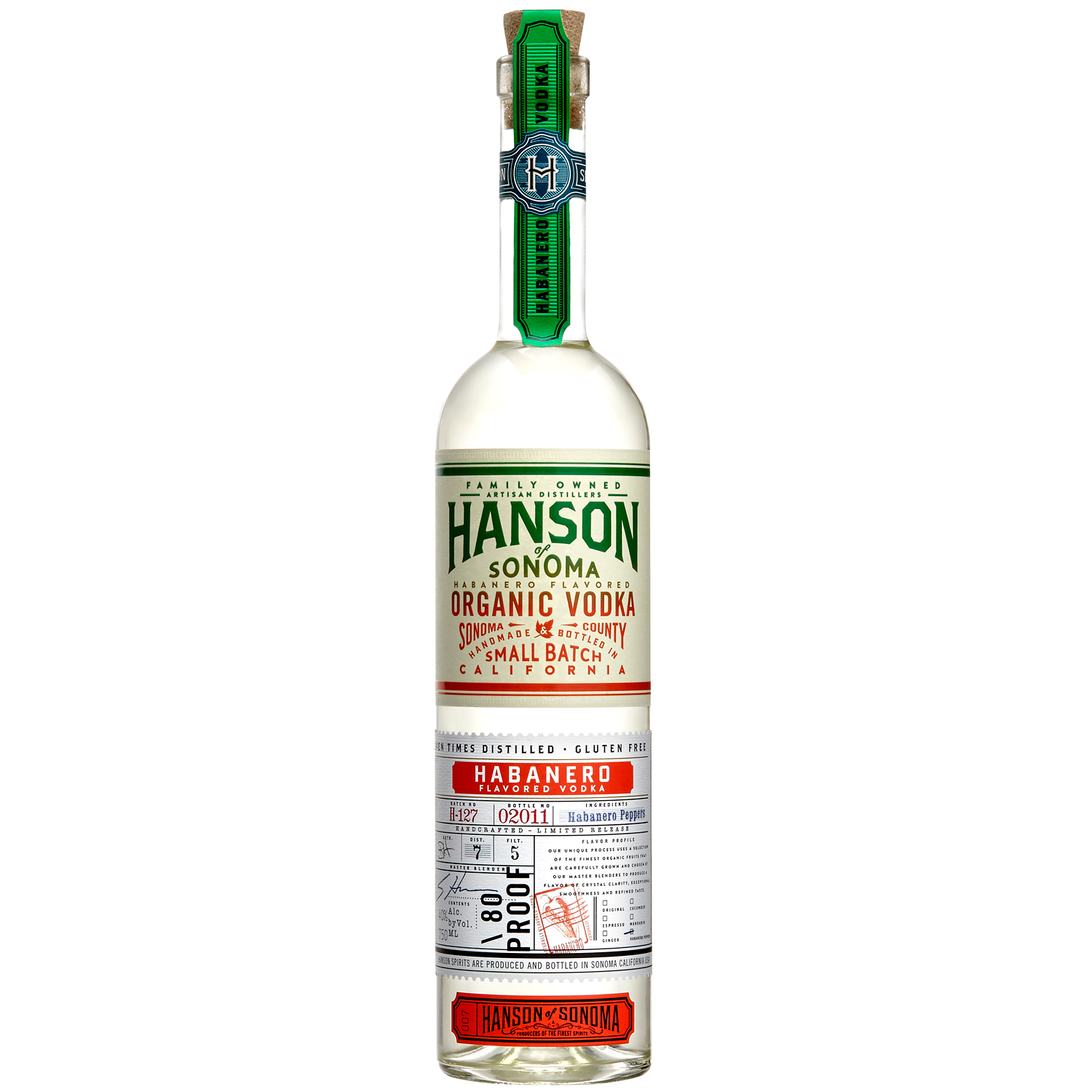 Hanson of Sonoma Habanero Organic Vodka, image 1 of 2 slides